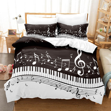 Music Note Bedding Sets Musical Theme Quilt Cover (Online Order Only)