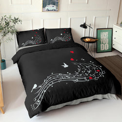 Music Note Bedding Sets Musical Theme Quilt Cover (Online Order Only)