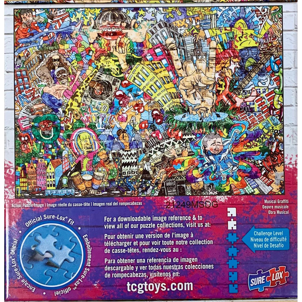 Musical Graffiti Street Murals 1000 Piece Jigsaw Puzzle Sure Lox (ONLINE ORDER ONLY)