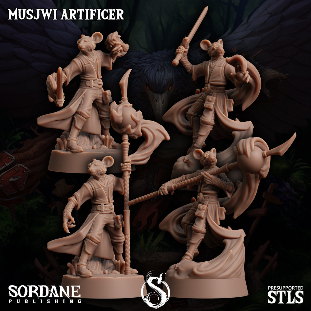 3D Printed Sordane Publishing Musjwi Artificer Burrows Below 28 32mm D&D (Online Only)