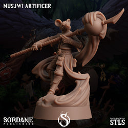 3D Printed Sordane Publishing Musjwi Artificer Burrows Below 28 32mm D&D (Online Only)