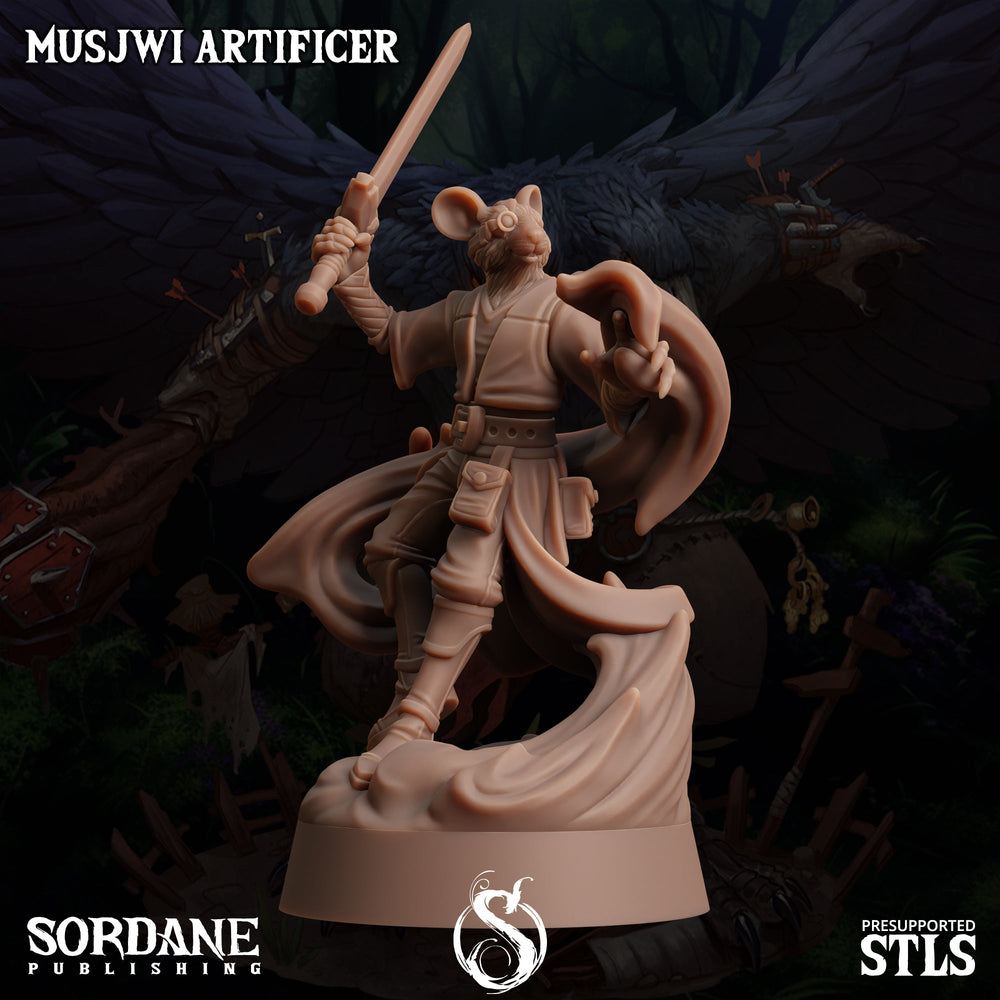 3D Printed Sordane Publishing Musjwi Artificer Burrows Below 28 32mm D&D (Online Only)