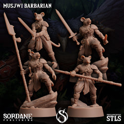 3D Printed Sordane Publishing Musjwi Barbarian Burrows Below 28 32mm D&D (Online Only)