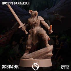 3D Printed Sordane Publishing Musjwi Barbarian Burrows Below 28 32mm D&D (Online Only)