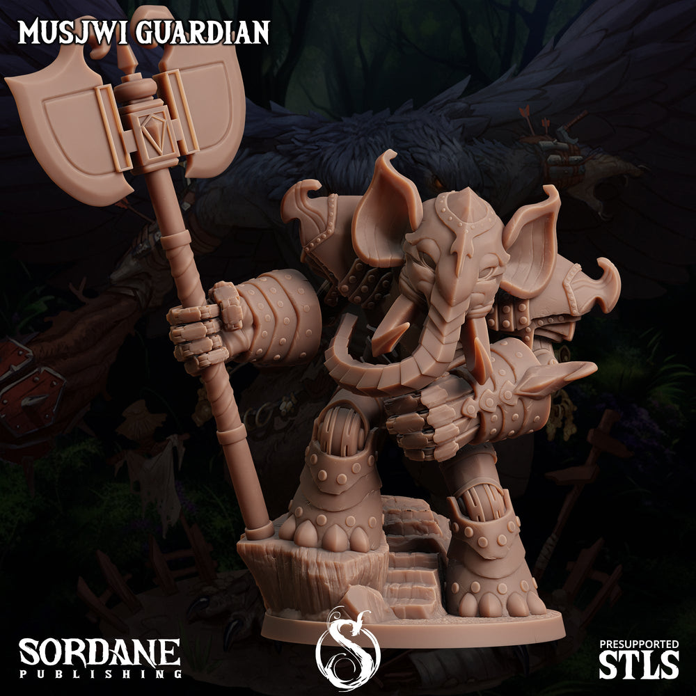 3D Printed Sordane Publishing Musjwi Guardian Burrows Below 28 32mm D&D (Online Only)