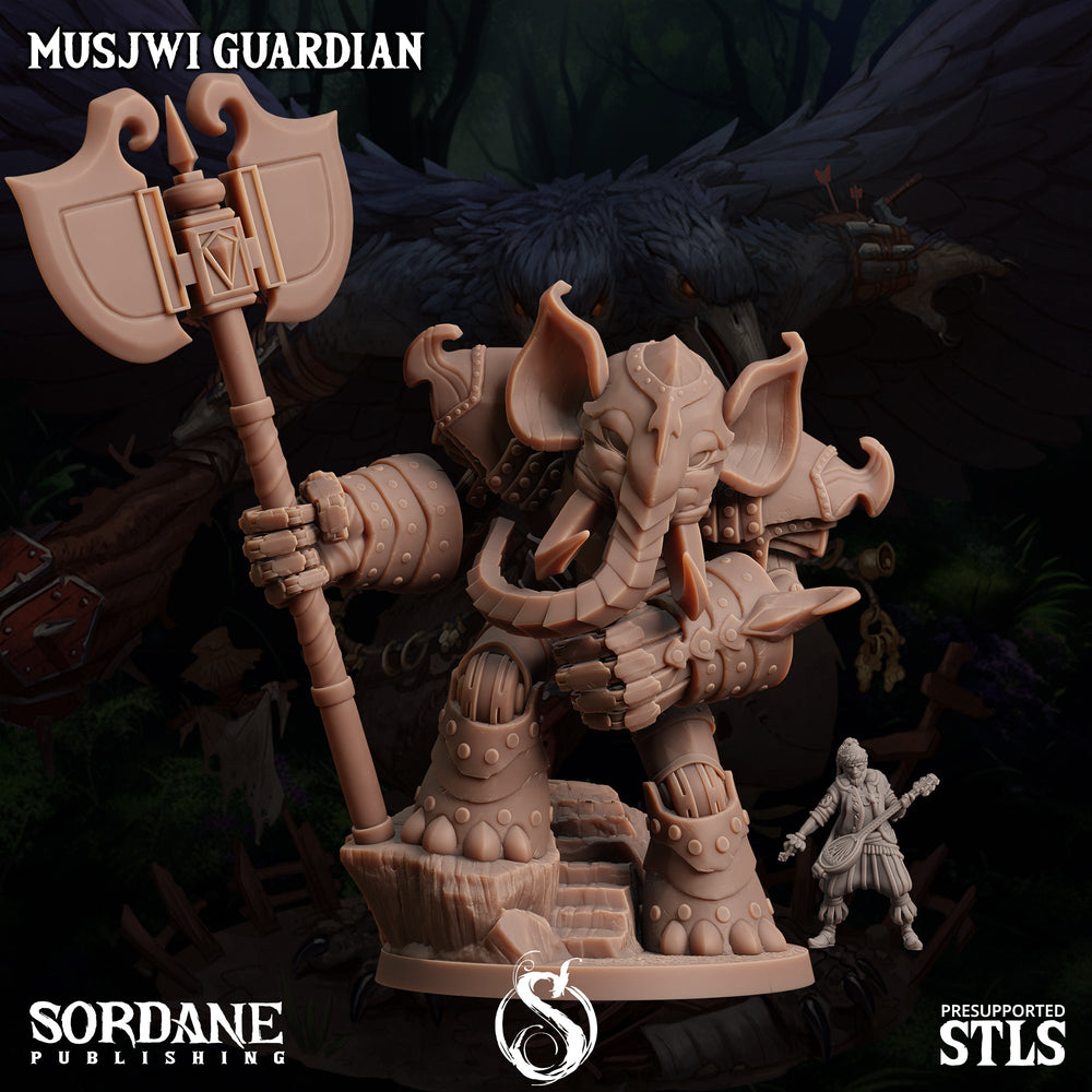 3D Printed Sordane Publishing Musjwi Guardian Burrows Below 28 32mm D&D (Online Only)