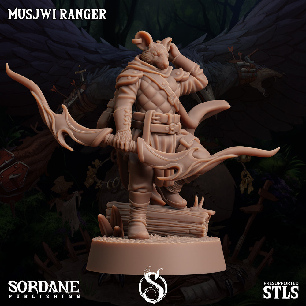 3D Printed Sordane Publishing Musjwi Ranger Burrows Below 28 32mm D&D (Online Only)
