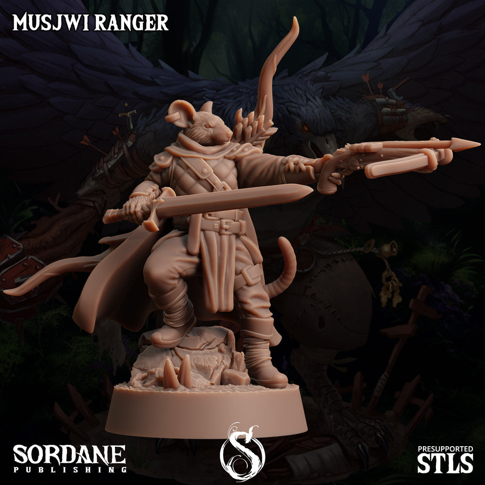 3D Printed Sordane Publishing Musjwi Ranger Burrows Below 28 32mm D&D (Online Only)