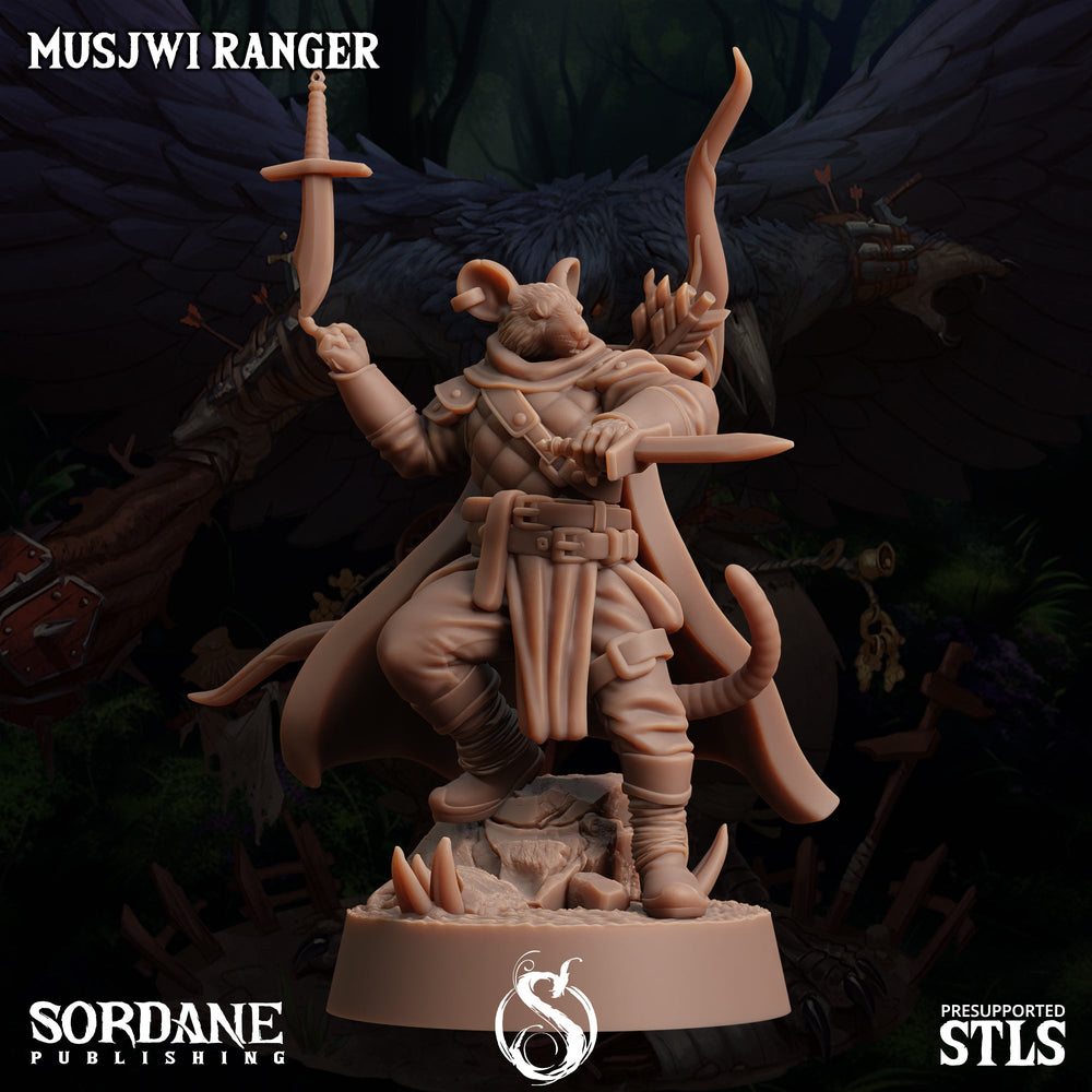 3D Printed Sordane Publishing Musjwi Ranger Burrows Below 28 32mm D&D (Online Only)