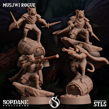 3D Printed Sordane Publishing Musjwi Rogue Burrows Below 28 32mm D&D (Online Only)
