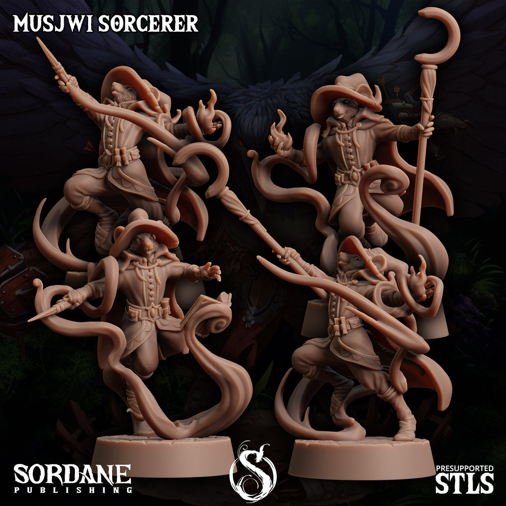3D Printed Sordane Publishing Musjwi Sorcerer Burrows Below 28 32mm D&D (Online Only)