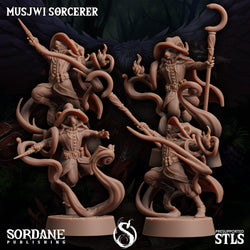 3D Printed Sordane Publishing Musjwi Sorcerer Burrows Below 28 32mm D&D (Online Only)