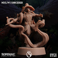 3D Printed Sordane Publishing Musjwi Sorcerer Burrows Below 28 32mm D&D (Online Only)