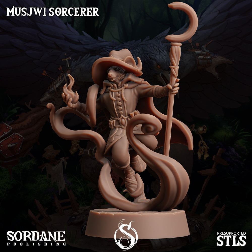 3D Printed Sordane Publishing Musjwi Sorcerer Burrows Below 28 32mm D&D (Online Only)