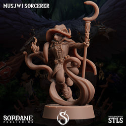 3D Printed Sordane Publishing Musjwi Sorcerer Burrows Below 28 32mm D&D (Online Only)