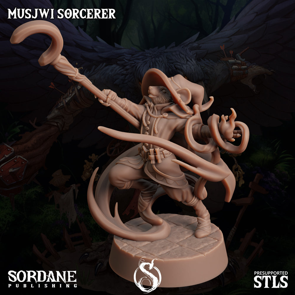 3D Printed Sordane Publishing Musjwi Sorcerer Burrows Below 28 32mm D&D (Online Only)