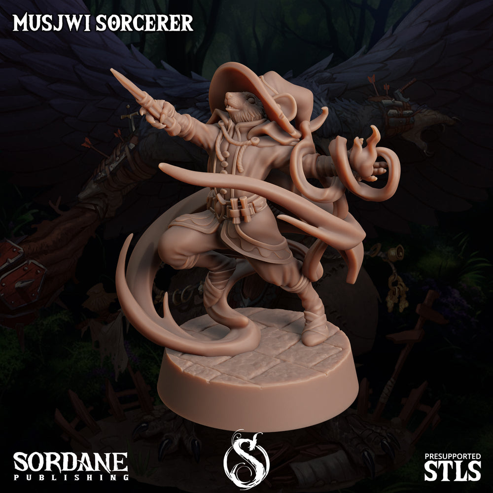 3D Printed Sordane Publishing Musjwi Sorcerer Burrows Below 28 32mm D&D (Online Only)
