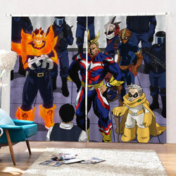 My Hero Academia Curtains Cosplay Blackout Window Drapes for Room Decoration (Online Order Only)