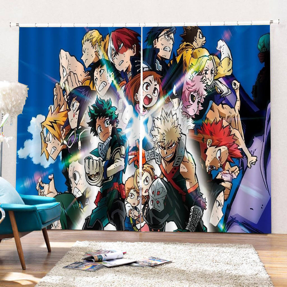 My Hero Academia Curtains Cosplay Blackout Window Drapes for Room Decoration (Online Order Only)