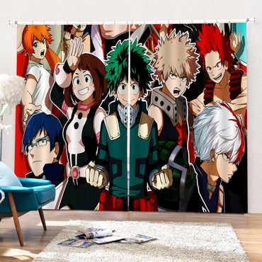 My Hero Academia Curtains Cosplay Blackout Window Drapes for Room Decoration (Online Order Only)
