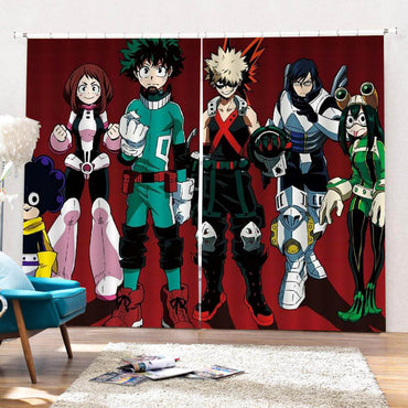 My Hero Academia Curtains Cosplay Blackout Window Drapes for Room Decoration (Online Order Only)