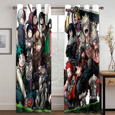My Hero Academia Curtains Cosplay Blackout Window Treatments Drapes (Online Order Only)