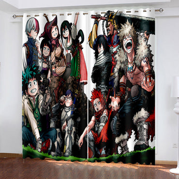 My Hero Academia Curtains Cosplay Blackout Window Treatments Drapes (Online Order Only)