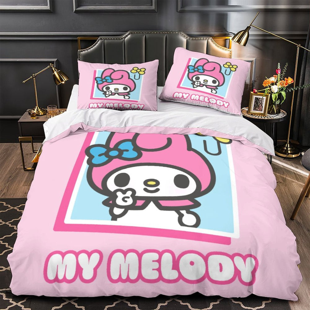 My Melody Bedding Set Pattern Quilt Duvet Cover Without Filler (Online Order Only)