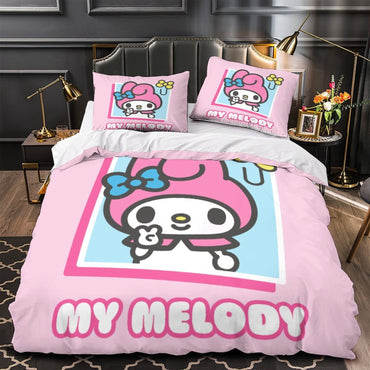 My Melody Bedding Set Pattern Quilt Duvet Cover Without Filler (Online Order Only)