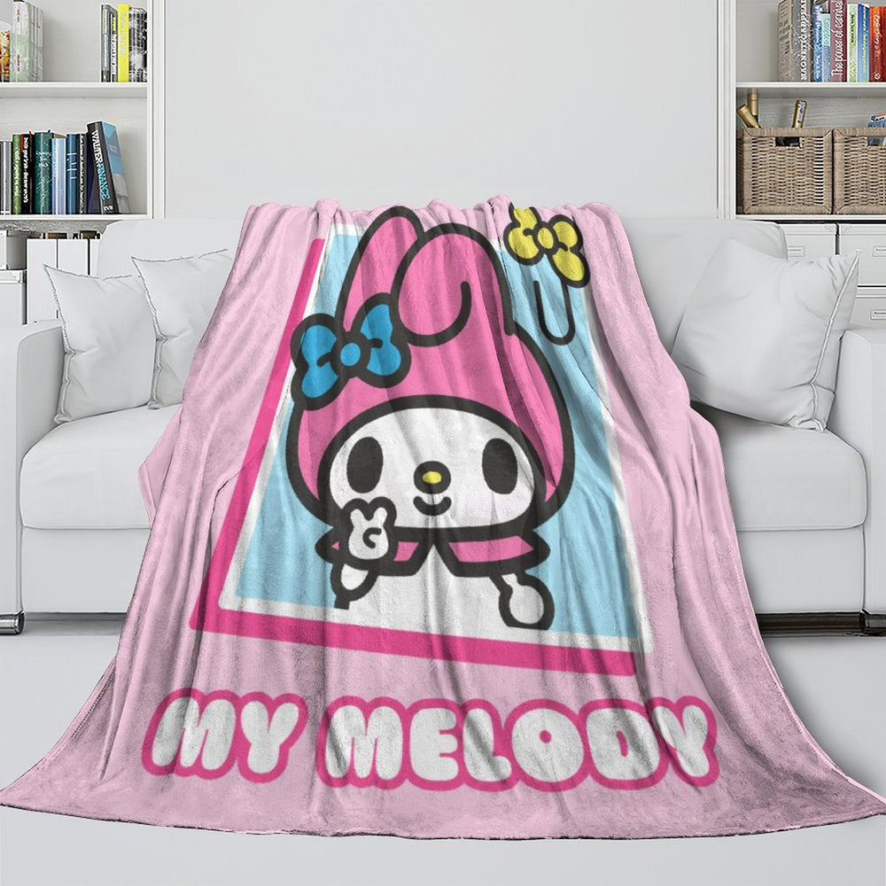 My Melody Blanket Flannel Fleece Pattern Throw Room Decoration (Online Order Only)