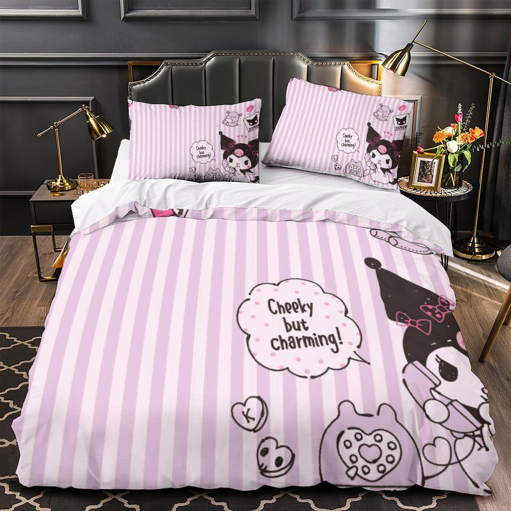 My Melody Kuromi Bedding Set Quilt Cover Without Filler (Online Order Only)