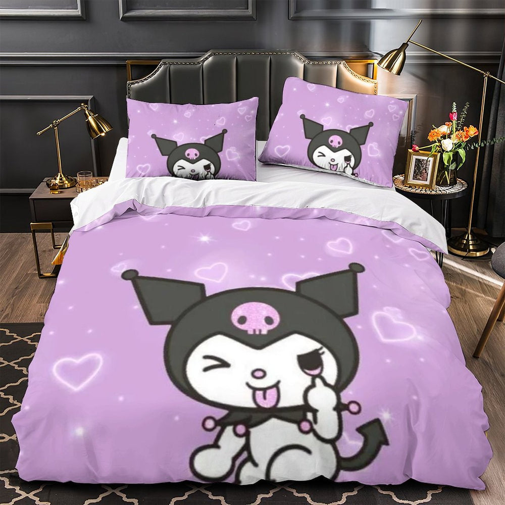 My Melody Kuromi Bedding Set Quilt Cover Without Filler (Online Order Only)