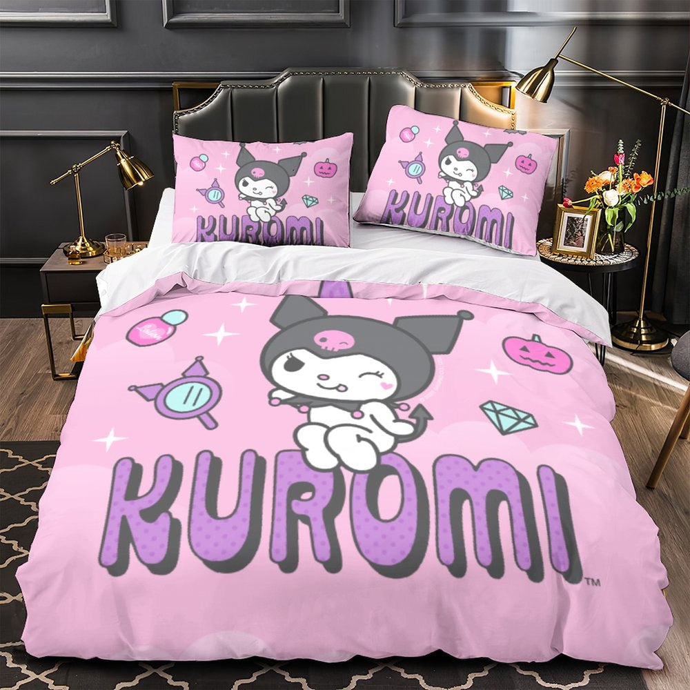 My Melody Kuromi Bedding Set Quilt Cover Without Filler (Online Order Only)