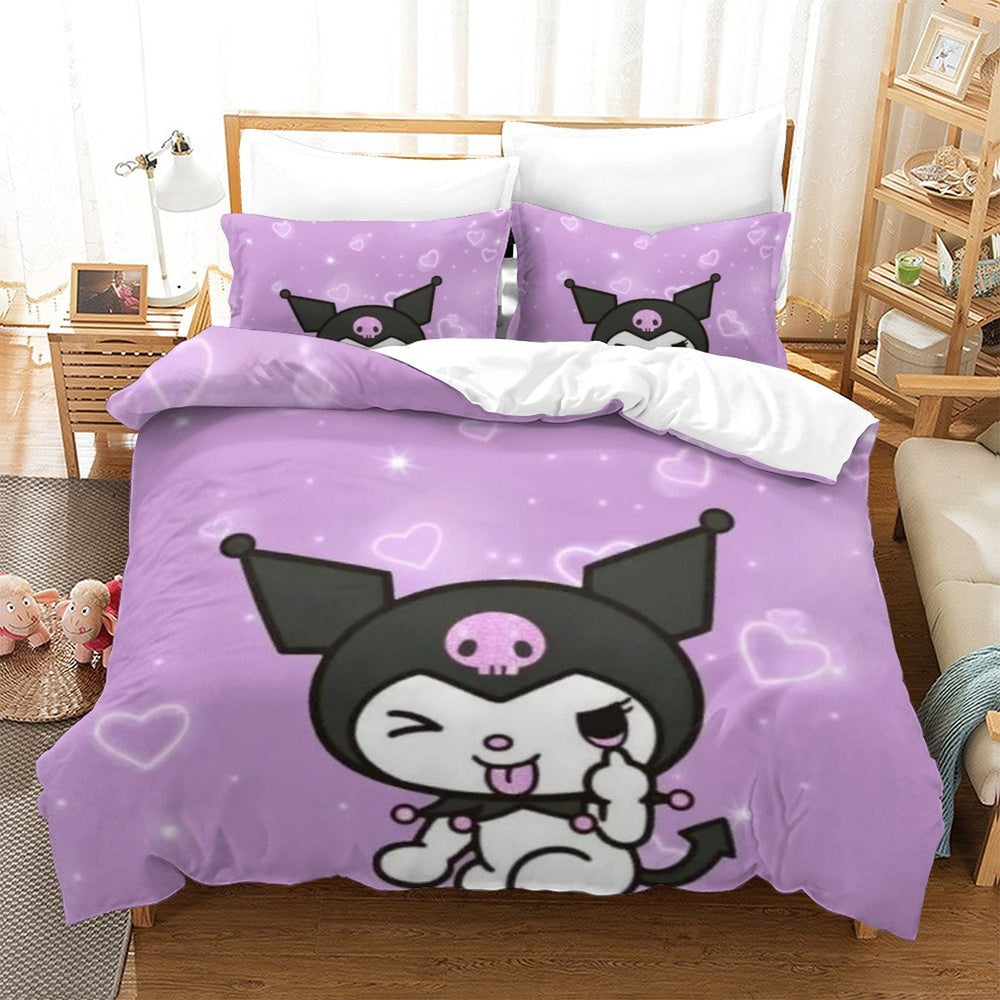 My Melody Kuromi Bedding Set Quilt Cover Without Filler (Online Order Only)