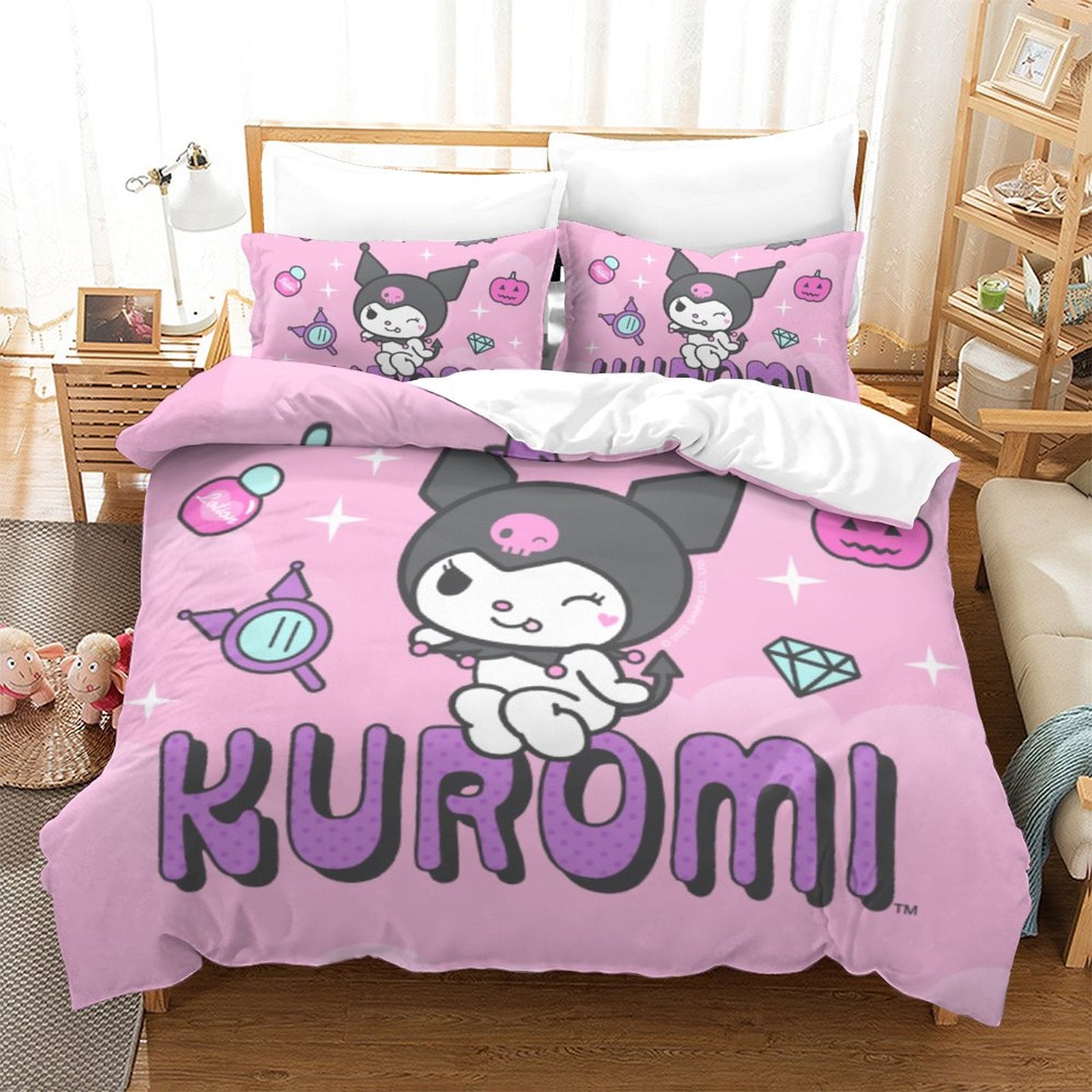 My Melody Kuromi Bedding Set Quilt Cover Without Filler (Online Order Only)