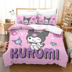 My Melody Kuromi Bedding Set Quilt Cover Without Filler (Online Order Only)