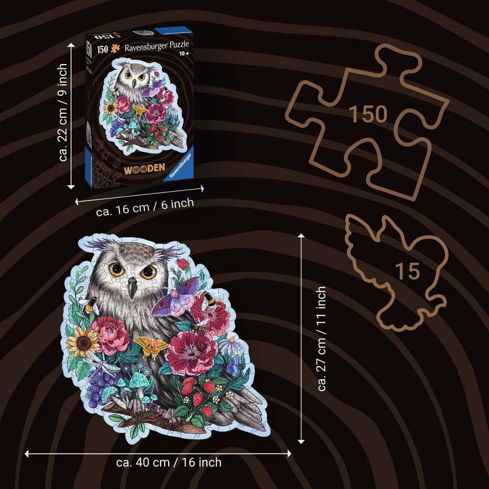 Mysterious Owl 150 Piece Wood Jigsaw Puzzle Ravensburger (ONLINE ORDER ONLY)