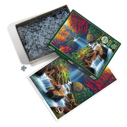 Mystic Falls in Autumn 1000 Piece Jigsaw Puzzle Cobble Hill (ONLINE ORDER ONLY)