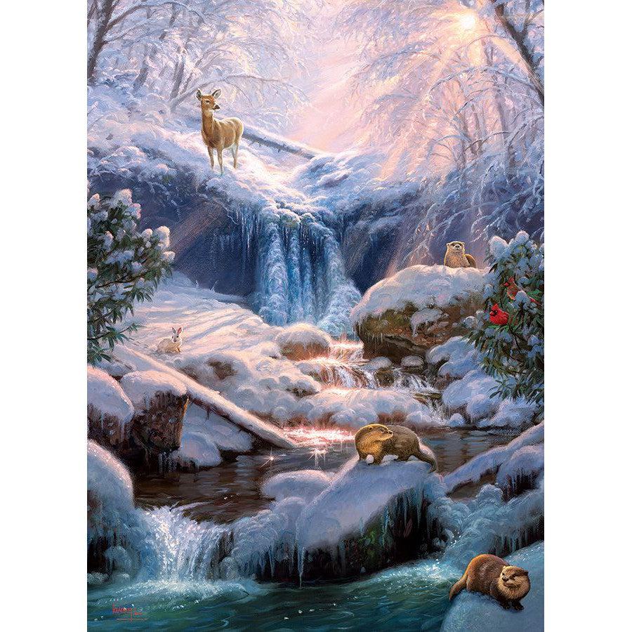 Mystic Falls in Winter 1000 Piece Jigsaw Puzzle Cobble Hill (ONLINE ORDER ONLY)