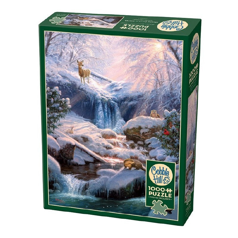 Mystic Falls in Winter 1000 Piece Jigsaw Puzzle Cobble Hill (ONLINE ORDER ONLY)