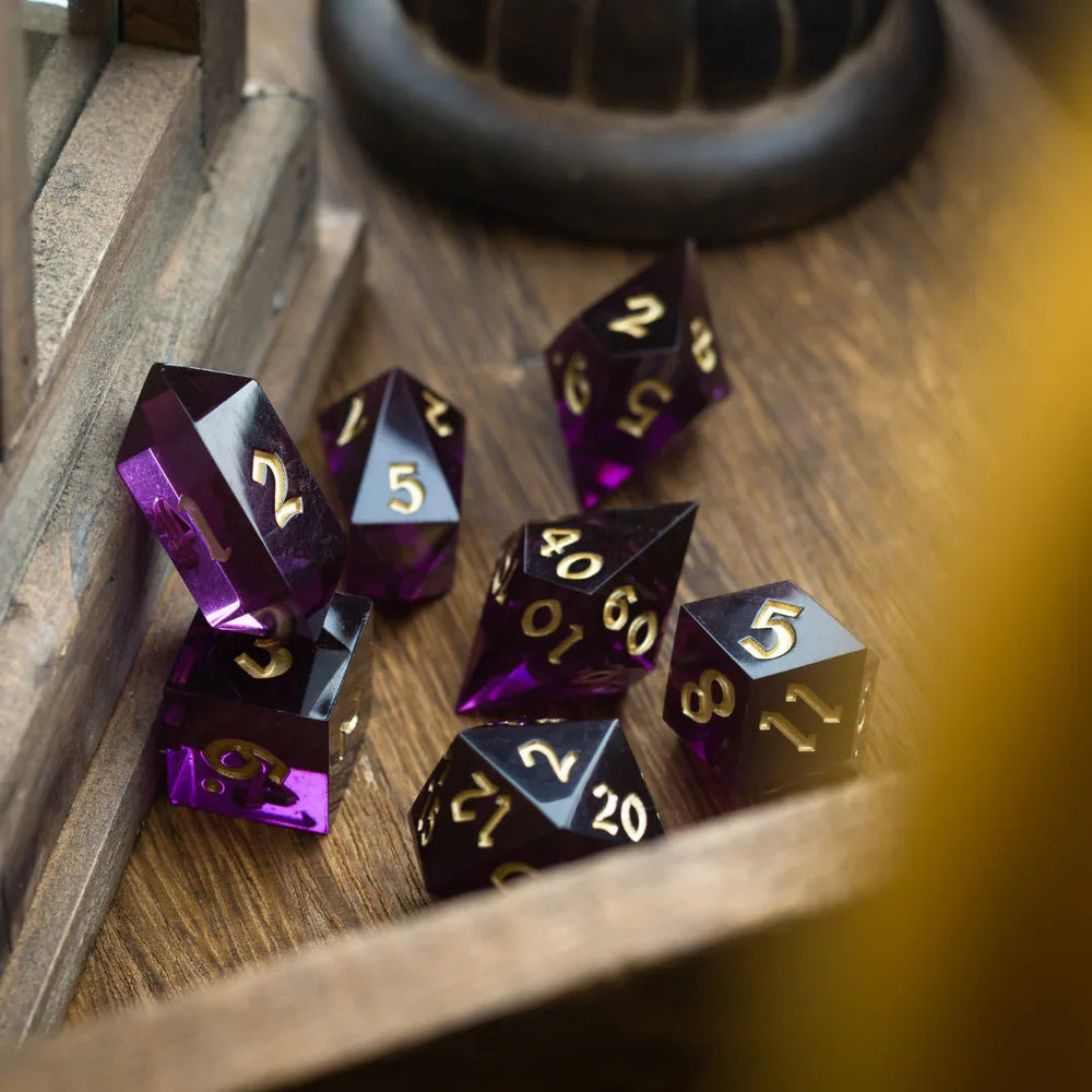 Mystic Violet Resin DND Dice Set (ONLINE ORDER ONLY)