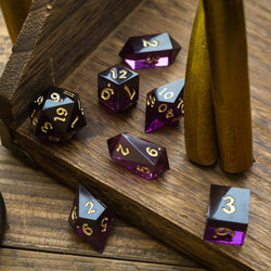 Mystic Violet Resin DND Dice Set (ONLINE ORDER ONLY)