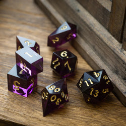 Mystic Violet Resin DND Dice Set (ONLINE ORDER ONLY)