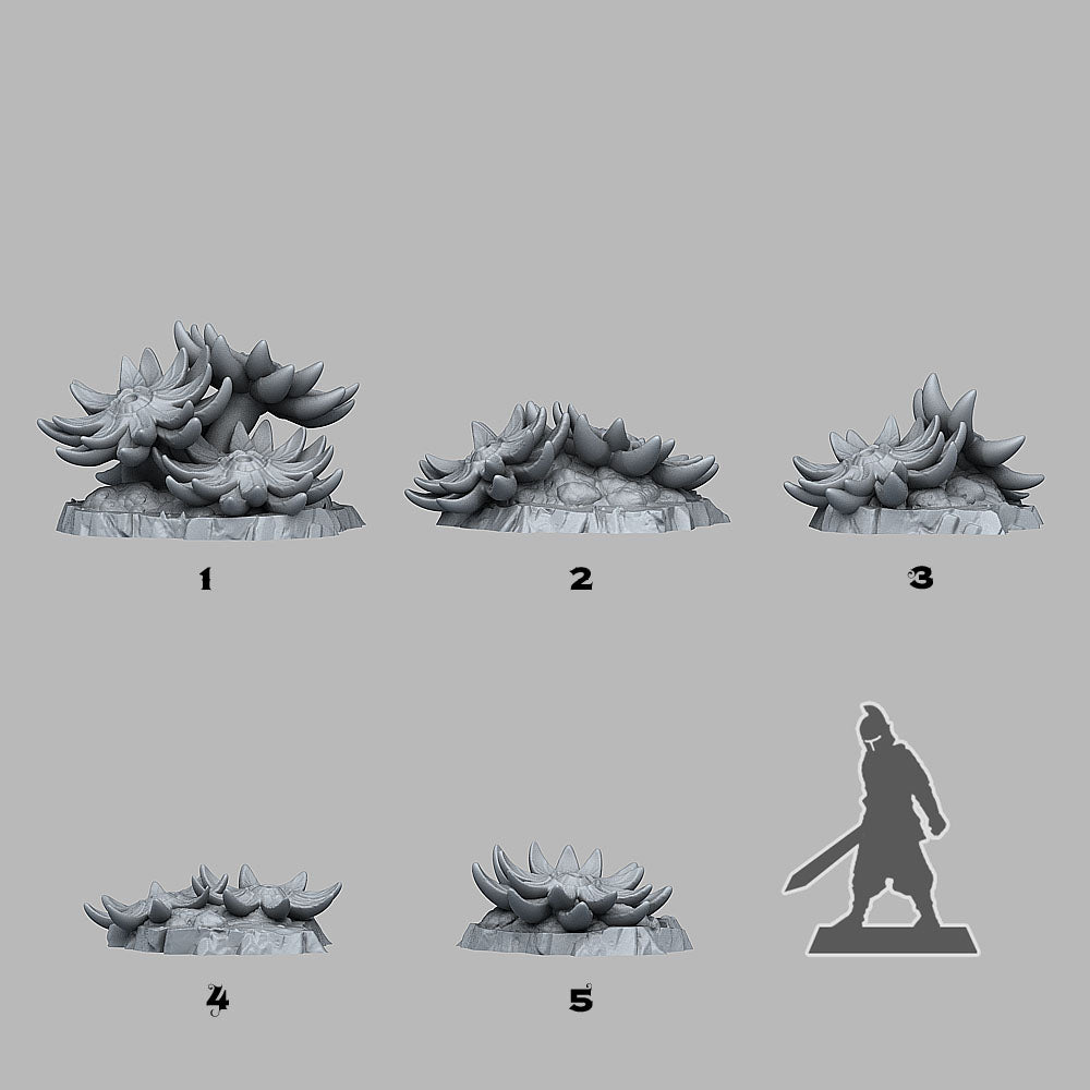 3D Printed Fantastic Plants and Rocks Mystic Eye Flowers 28mm - 32mm D&D Wargaming (Online Only)