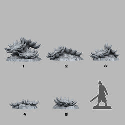 3D Printed Fantastic Plants and Rocks Mystic Eye Flowers 28mm - 32mm D&D Wargaming (Online Only)