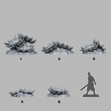 3D Printed Fantastic Plants and Rocks Mystic Eye Flowers 28mm - 32mm D&D Wargaming (Online Only)