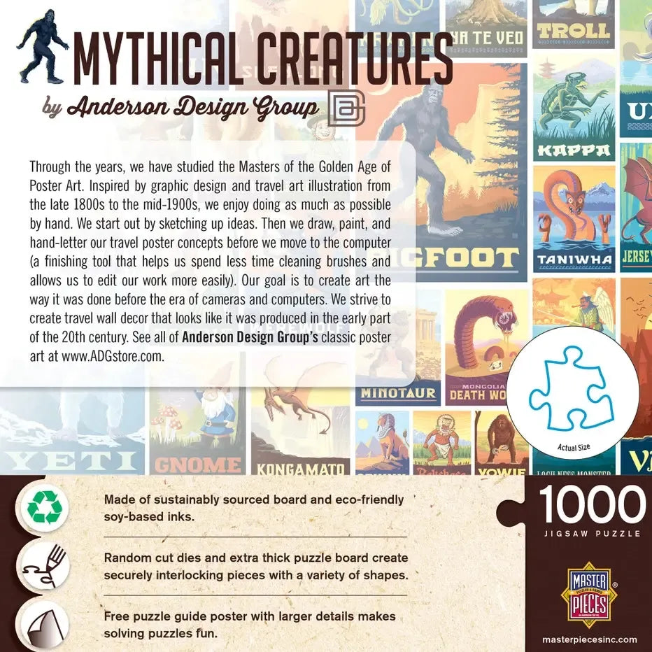 Mythical Creatures by Anderson Design 1000 Piece Jigsaw Puzzle MasterPieces (ONLINE ORDER ONLY)