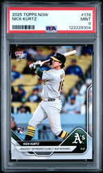 Graded 2025 Topps Now Nick Kurtz #178 Rookie RC Baseball Card PSA 9 Mint (ONLINE ORDER ONLY)