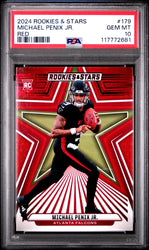Graded 2024 Panini Rookies & Stars Michael Penix Jr #179 Red Rookie RC Football Card PSA 10 Gem Mint (ONLINE ORDER ONLY)