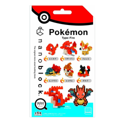 Nanoblock: Mininano Series: Pokemon (Fire Type) Set 1 Box of 6 (ONLINE ORDER ONLY)